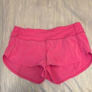 Lululemon speed up shorts Sonic Pink